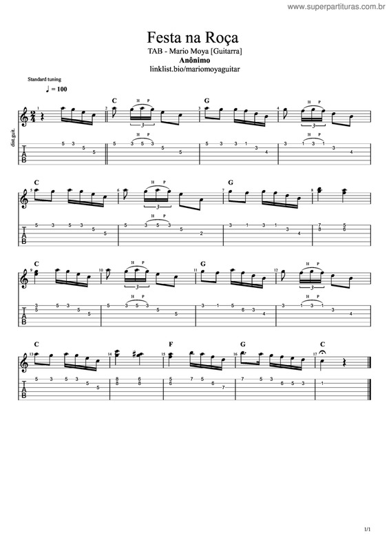 Partitura da música Festa Na Roça v.5