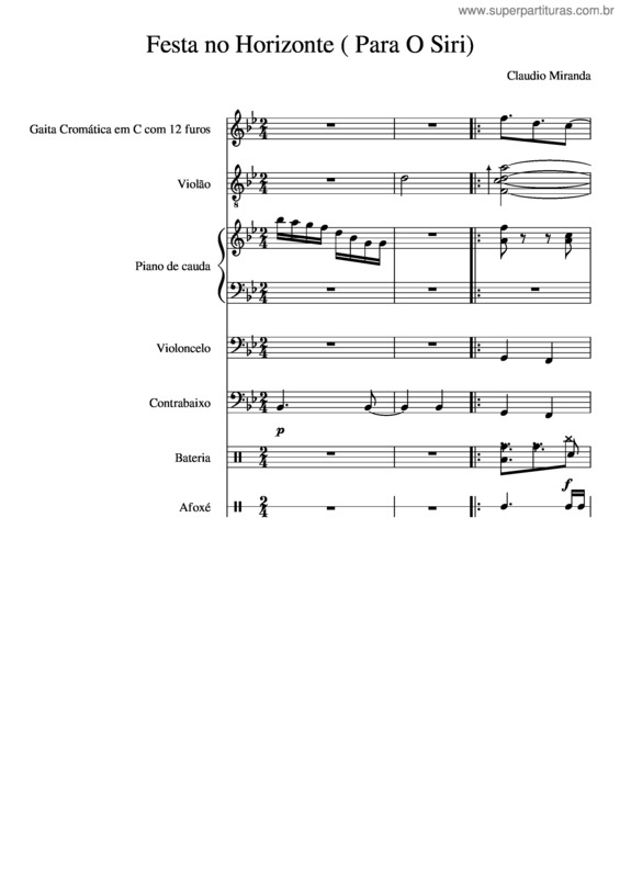 Partitura da música Festa No Horizonte