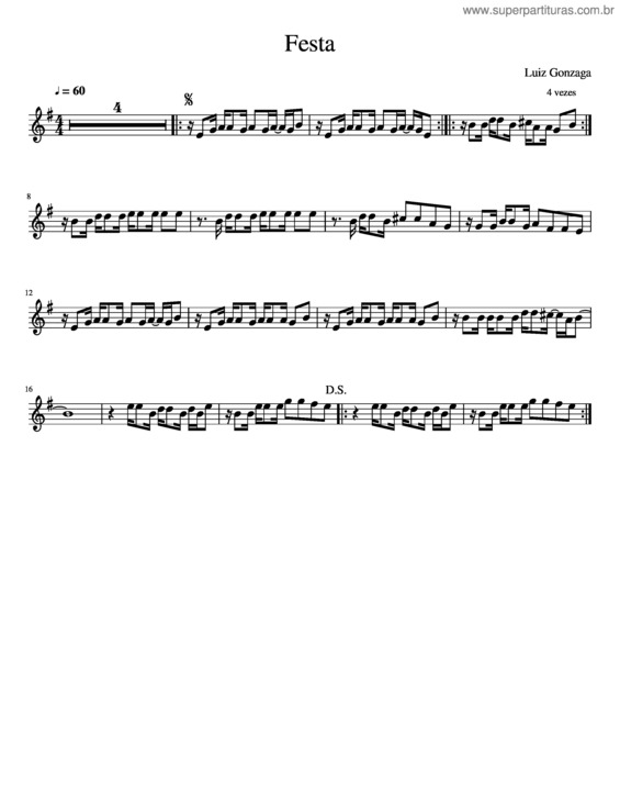 Partitura da música Festa v.2