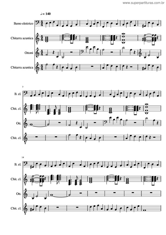 Partitura da música Festa