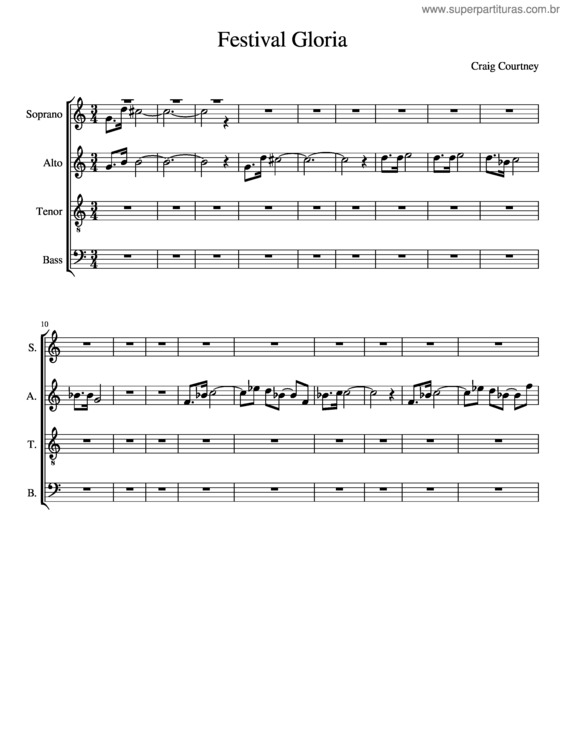 Partitura da música Festival Gloria v.2