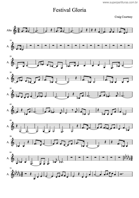 Partitura da música Festival Gloria