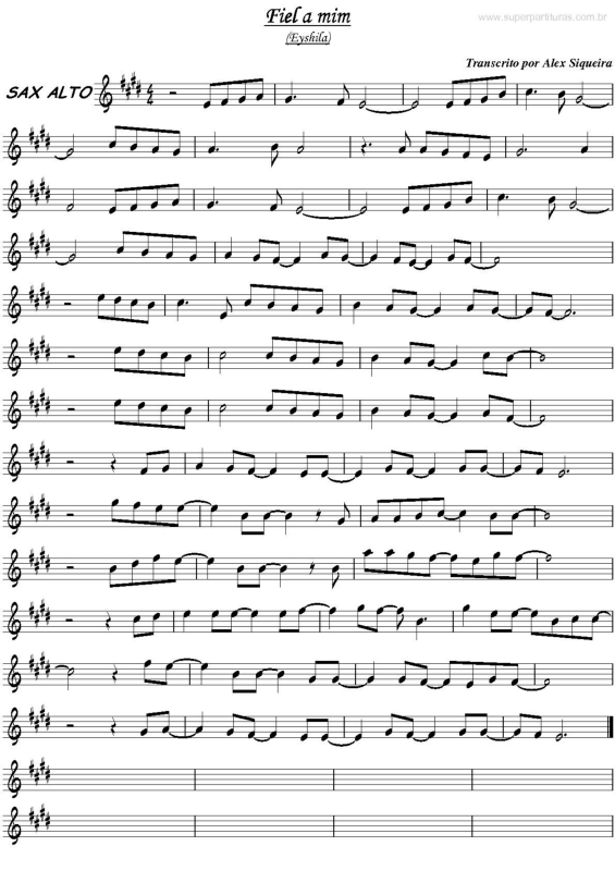 Partitura da música Fiel A Mim