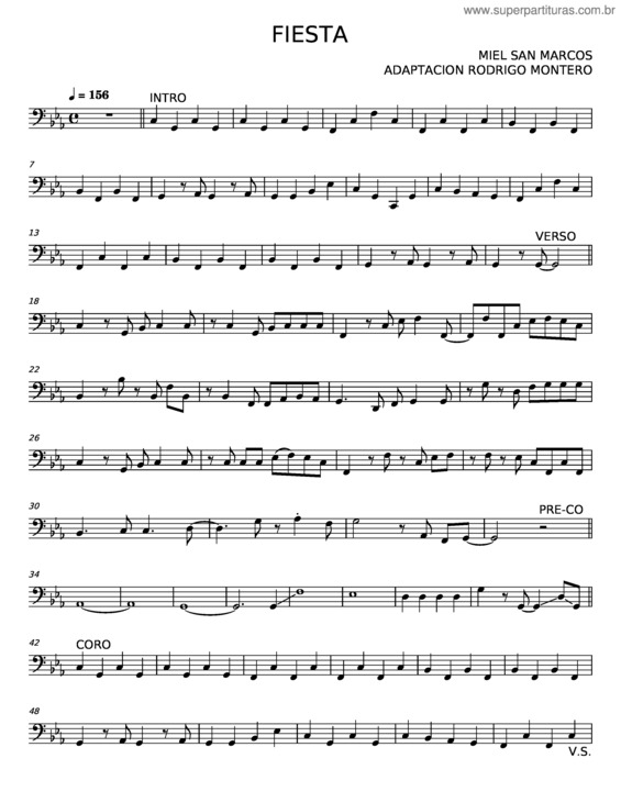 Partitura da música Fiesta – Miel San Marcos v.3