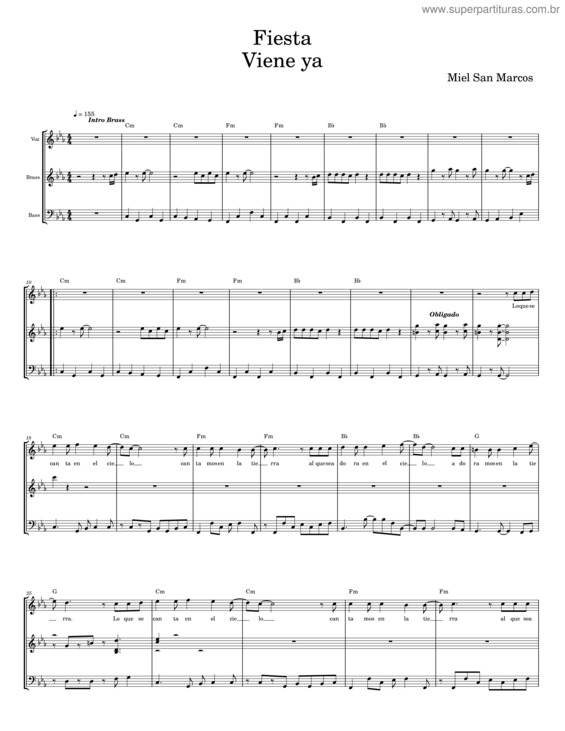 Partitura da música Fiesta – Miel San Marcos v.5