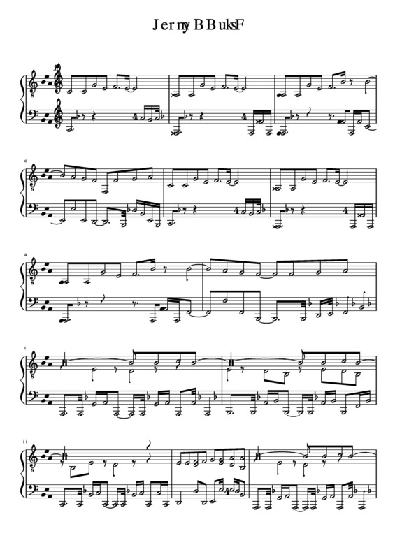 Partitura da música Fiesta Bossa Nova