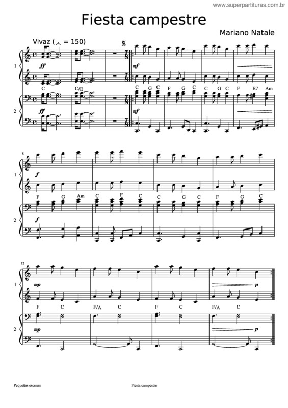 Partitura da música Fiesta Campestre