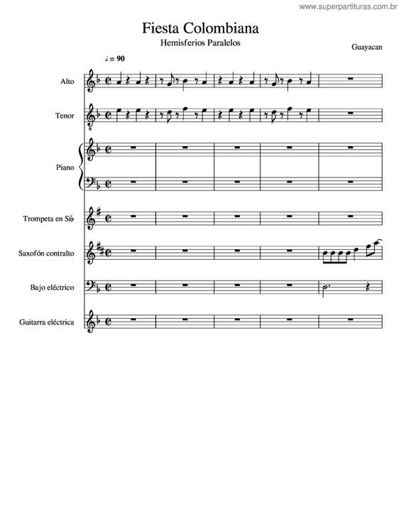 Partitura da música Fiesta Colombiana