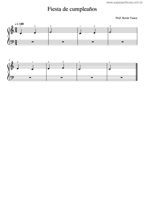 Partitura da música Fiesta De Cumpleaños v.2