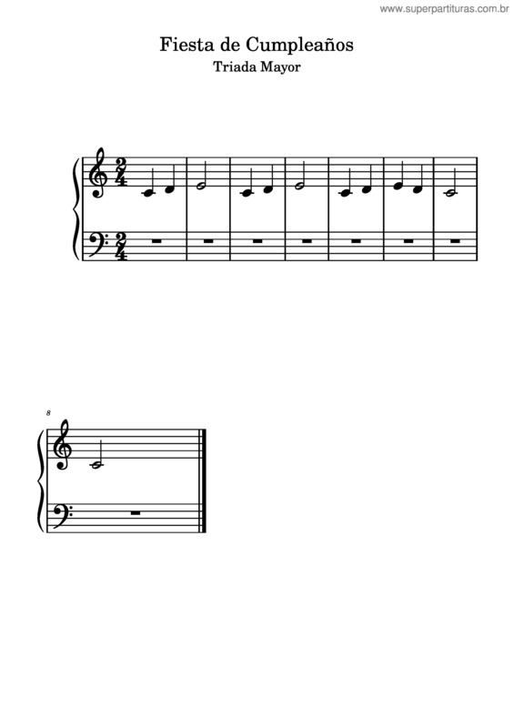 Partitura da música Fiesta De Cumpleaños