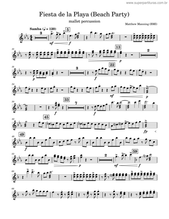 Partitura da música Fiesta De La Playa