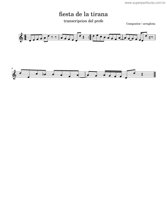 Partitura da música Fiesta De La Tirana