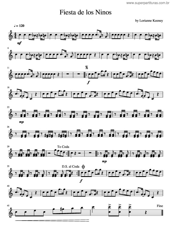 Partitura da música Fiesta De Los Ninos
