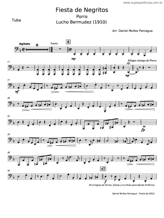 Partitura da música Fiesta De Negritos  – Lucho Bermúdez