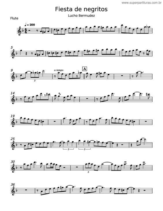 Partitura da música Fiesta De Negritos Arreglo: Jose Revelo Burbano –  Lucho Bermudez v.3