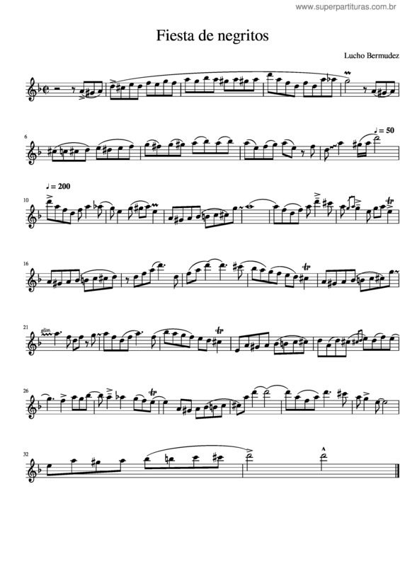 Partitura da música Fiesta De Negritos