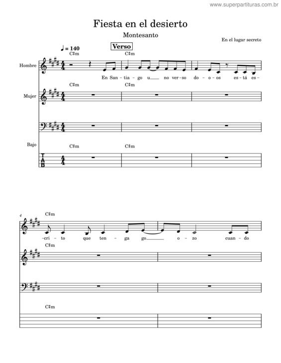 Partitura da música Fiesta En El Desierto – Montesanto