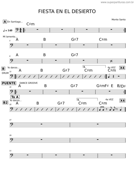 Partitura da música Fiesta En El Desierto v.2