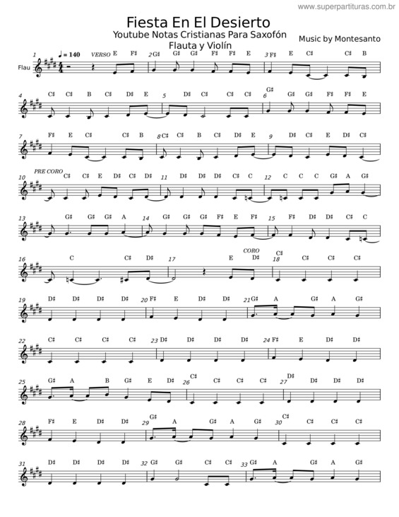 Partitura da música Fiesta En El Desierto
