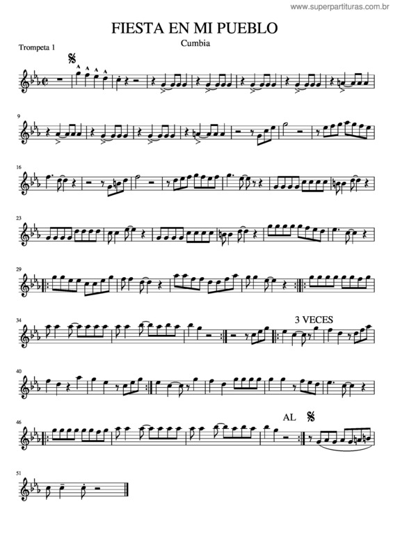 Partitura da música Fiesta En Mi Pueblo v.2
