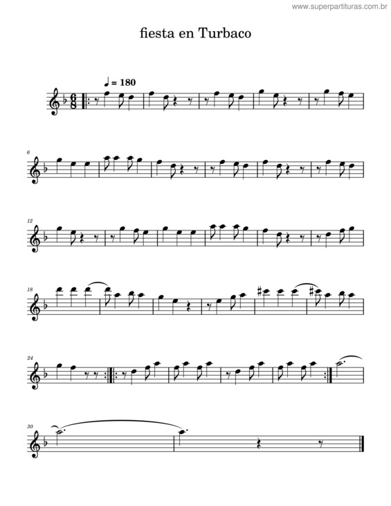 Partitura da música Fiesta En Turbaco – Alberto Morales Fiesta En Turbaco