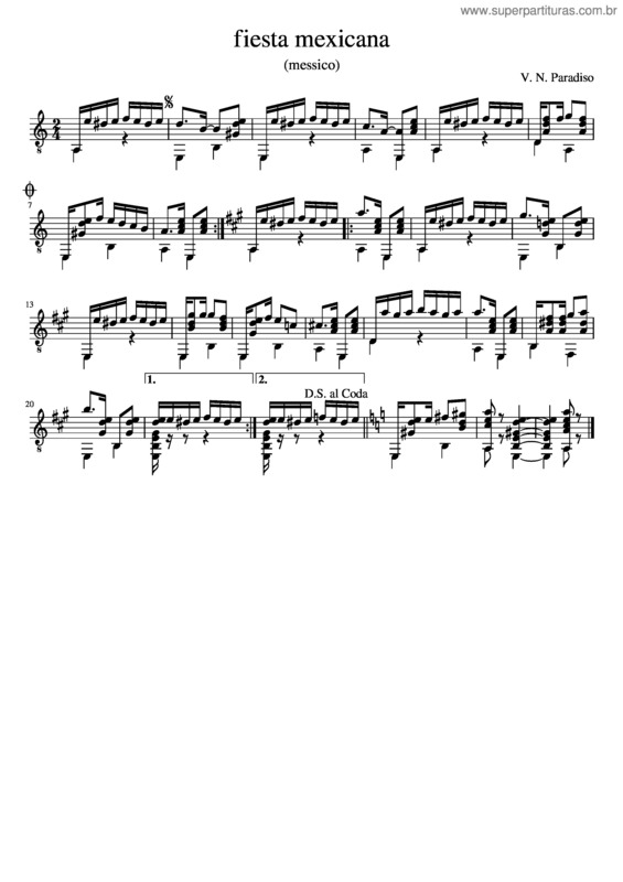 Partitura da música Fiesta Mexicana