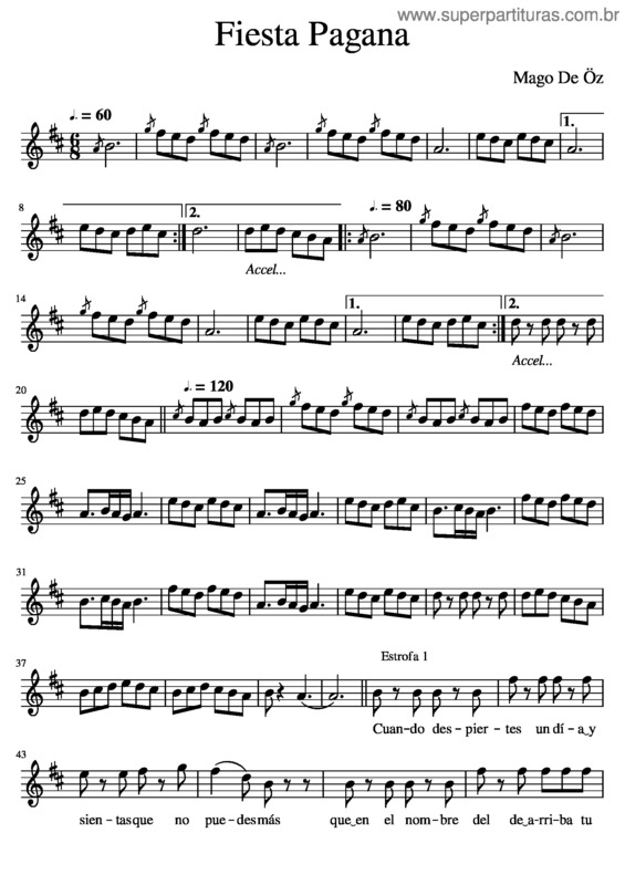 Partitura da música Fiesta Pagana v.13