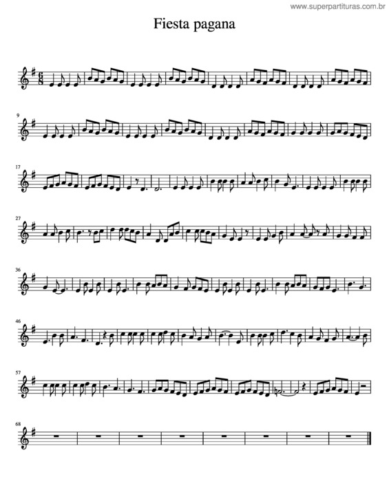 Partitura da música Fiesta Pagana v.14