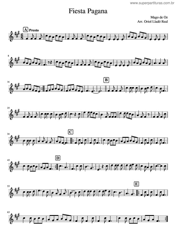 Partitura da música Fiesta Pagana v.15