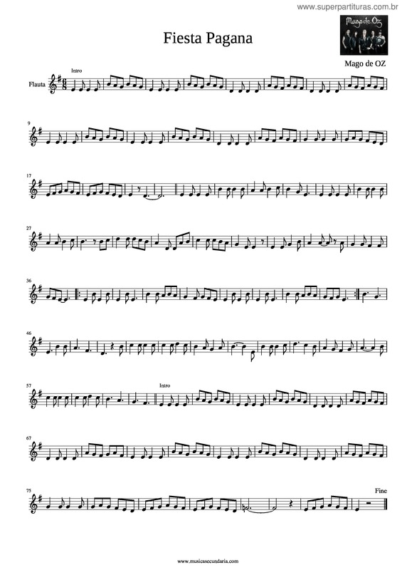 Partitura da música Fiesta Pagana v.17