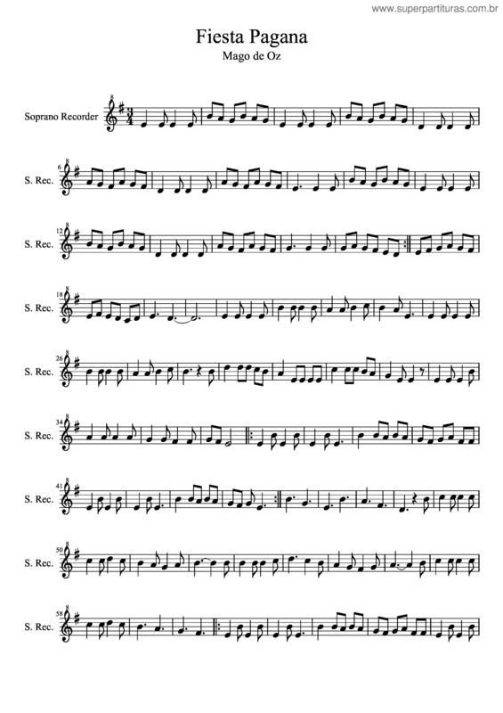 Partitura da música Fiesta Pagana v.4