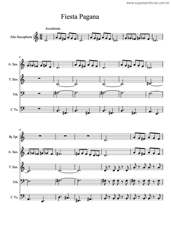 Partitura da música Fiesta Pagana v.6