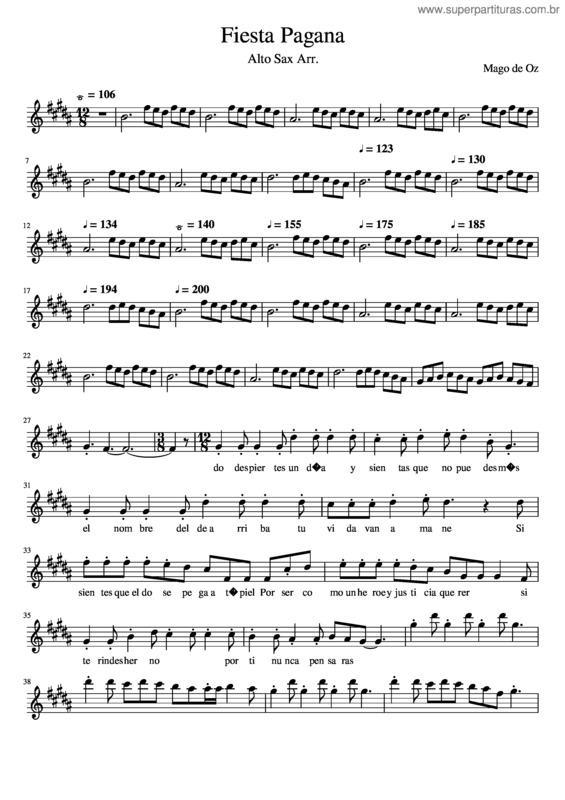 Partitura da música Fiesta Pagana v.7