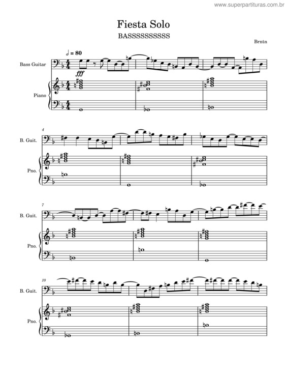 Partitura da música Fiesta Solo