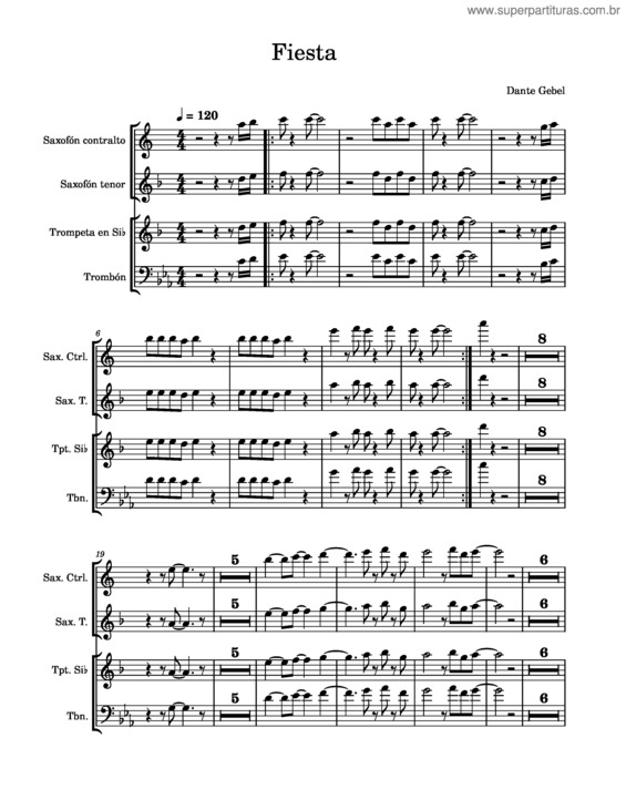 Partitura da música Fiesta v.12