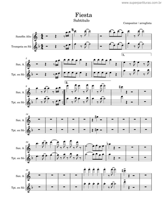 Partitura da música Fiesta v.20