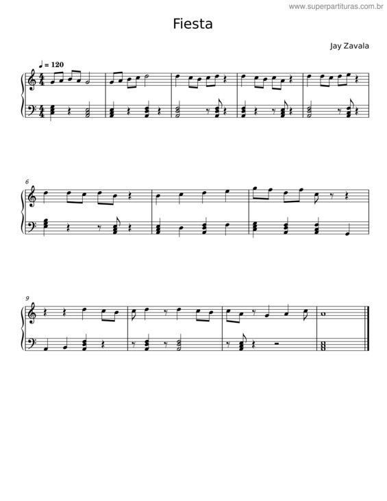 Partitura da música Fiesta v.22