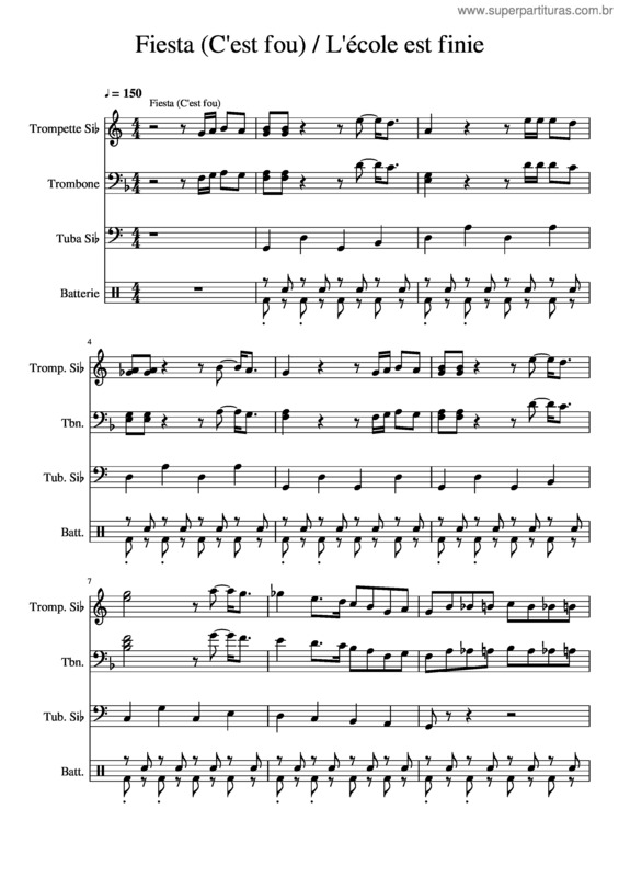 Partitura da música Fiesta v.3
