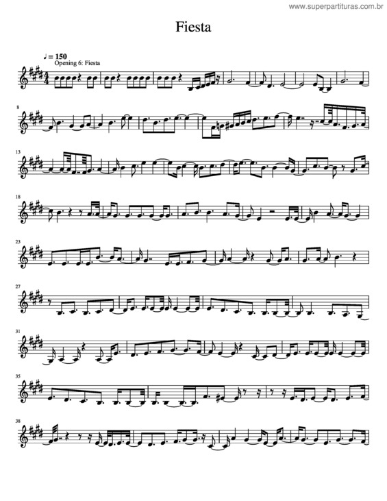 Partitura da música Fiesta v.5