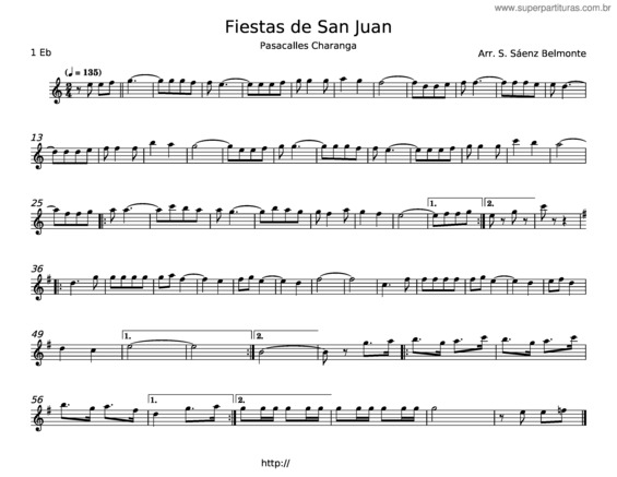 Partitura da música Fiestas De San Juan – Misc Traditional