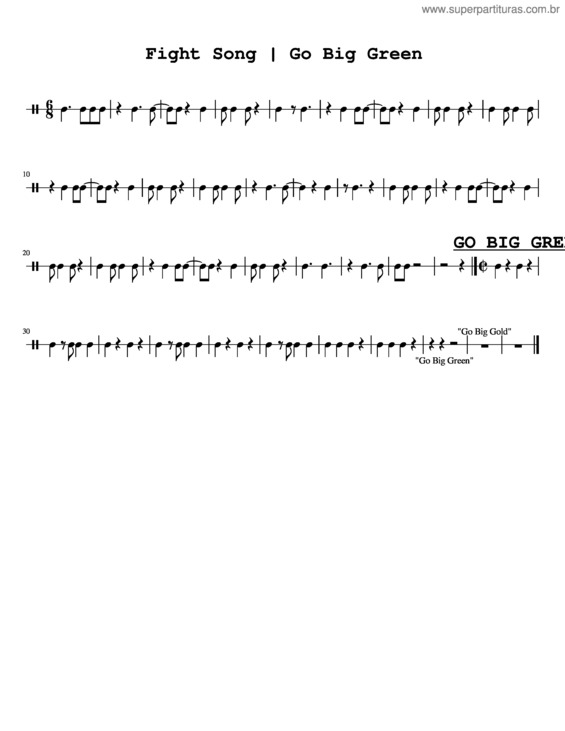 Partitura da música Fight Song