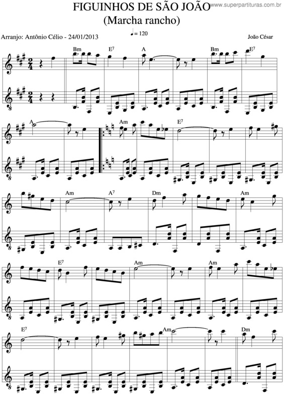 Partitura da música Figuinhos De São João