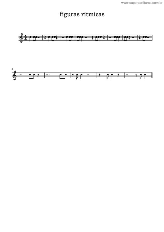 Partitura da música Figuras Ritmicas v.2