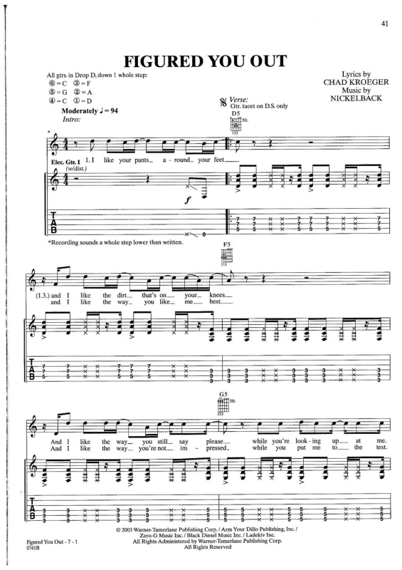 Partitura da música Figured You Out