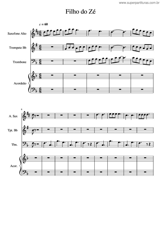 Partitura da música Filho Do Z