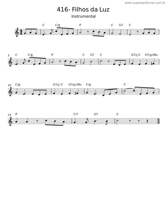Partitura da música Filhos Da Luz v.6