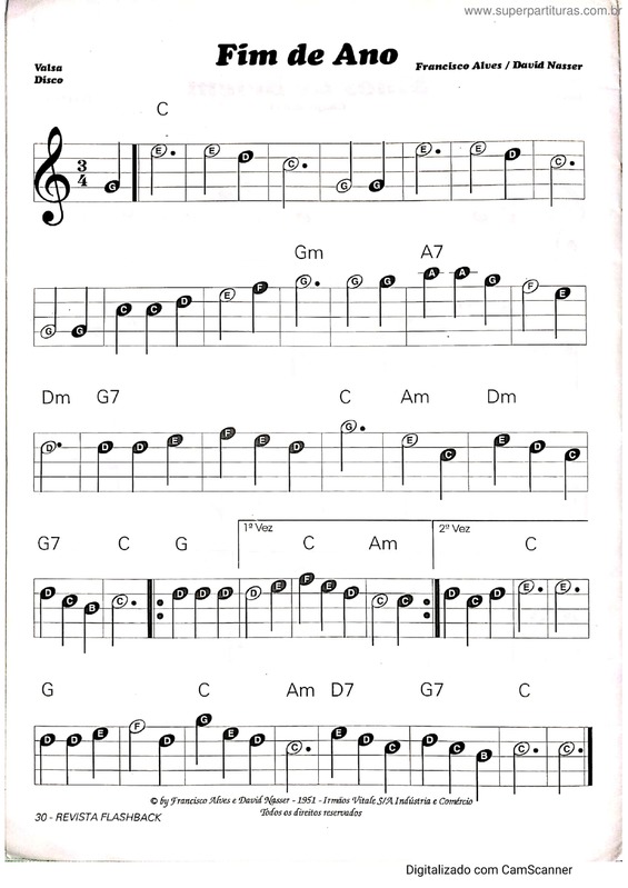 Partitura da música Fim De Ano v.3