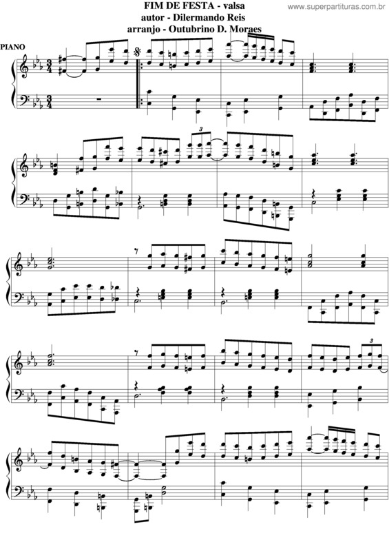 Partitura da música Fim De Festa v.6