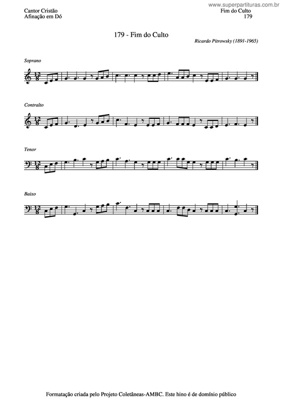 Partitura da música Fim Do Culto v.3