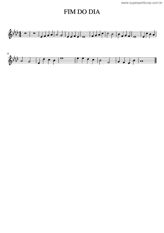 Partitura da música Fim Do Dia